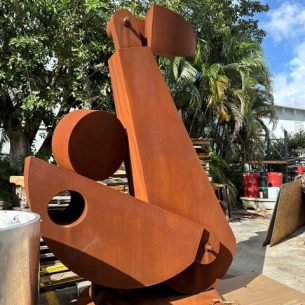 corten steel sculpture