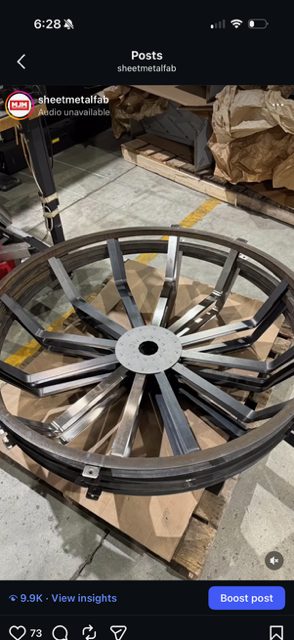 stage lighting Large metal wheel with spokes