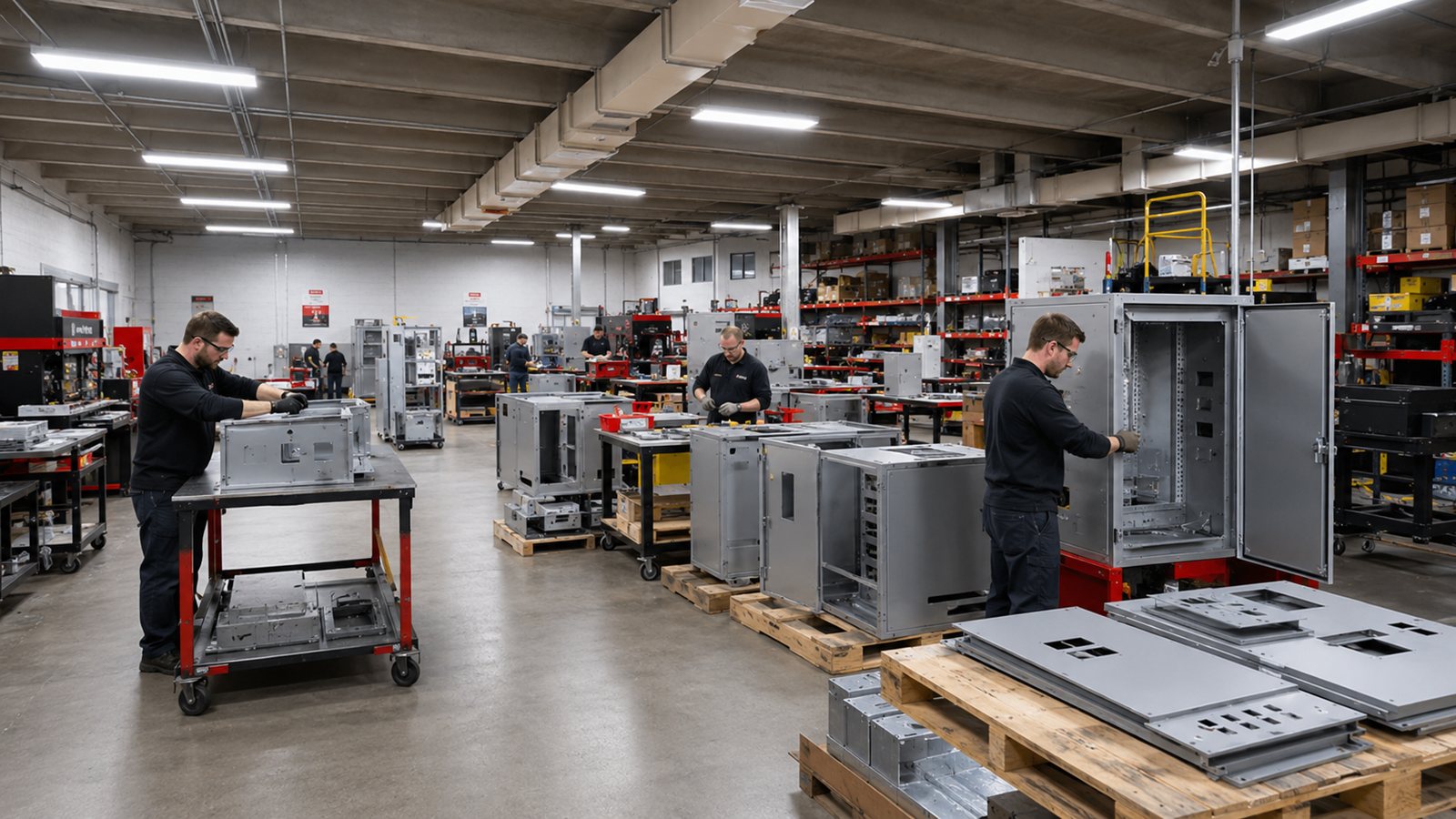 Custom sheet metal enclosure fabrication and assembly at MJM Manufacturing in Miami Gardens, Florida