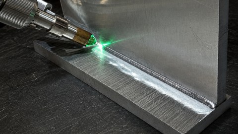 Handheld fiber laser welding an aluminum fillet joint at MJM Manufacturing in Miami Gardens, Florida
